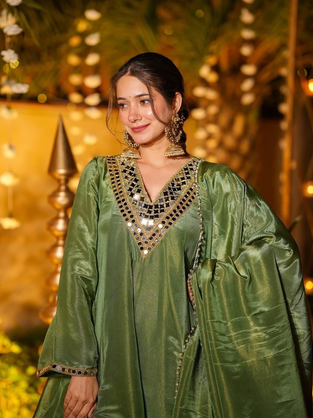 Radiant Luxe Mirror Anarkali Suit
