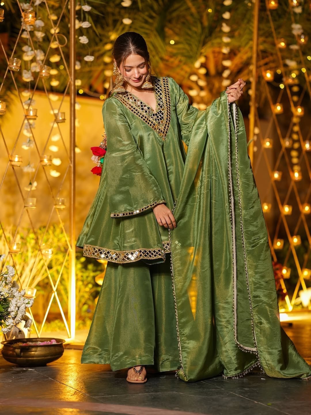 Radiant Luxe Mirror Anarkali Suit