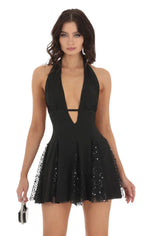 Rigel Luxe Black Dress - Snyvia