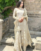 Shehnai White Kurta Sharara