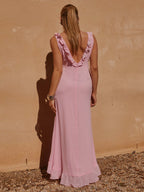Shyla Glamour Ruffled Maxi Dress - Snyvia