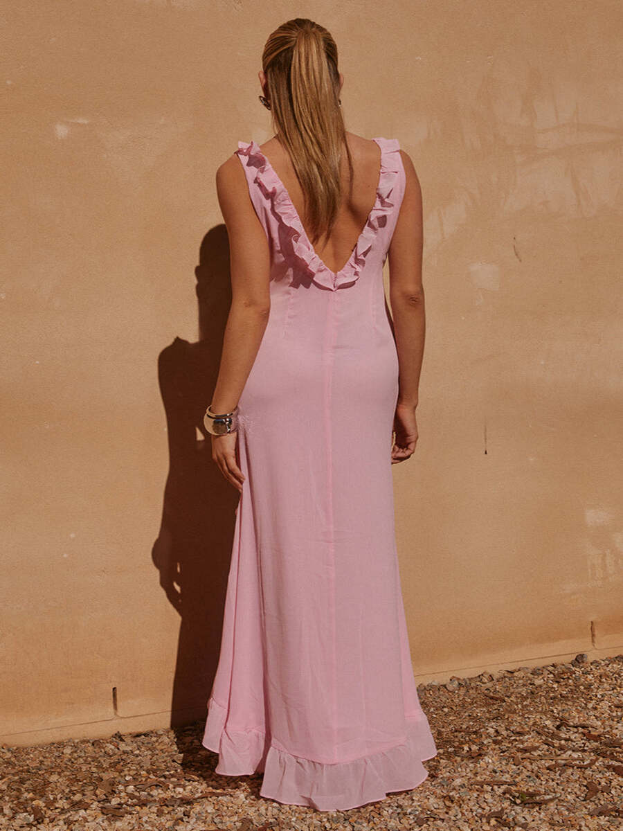 Shyla Glamour Ruffled Maxi Dress - Snyvia