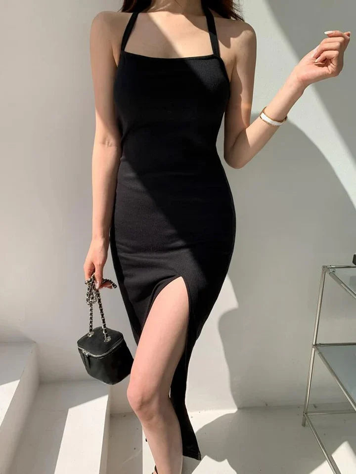 Skyla Slit Dress - Snyvia