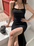 Skyla Slit Dress - Snyvia