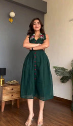 Summer Special Pure Cotton Embroidered One Piece Dress