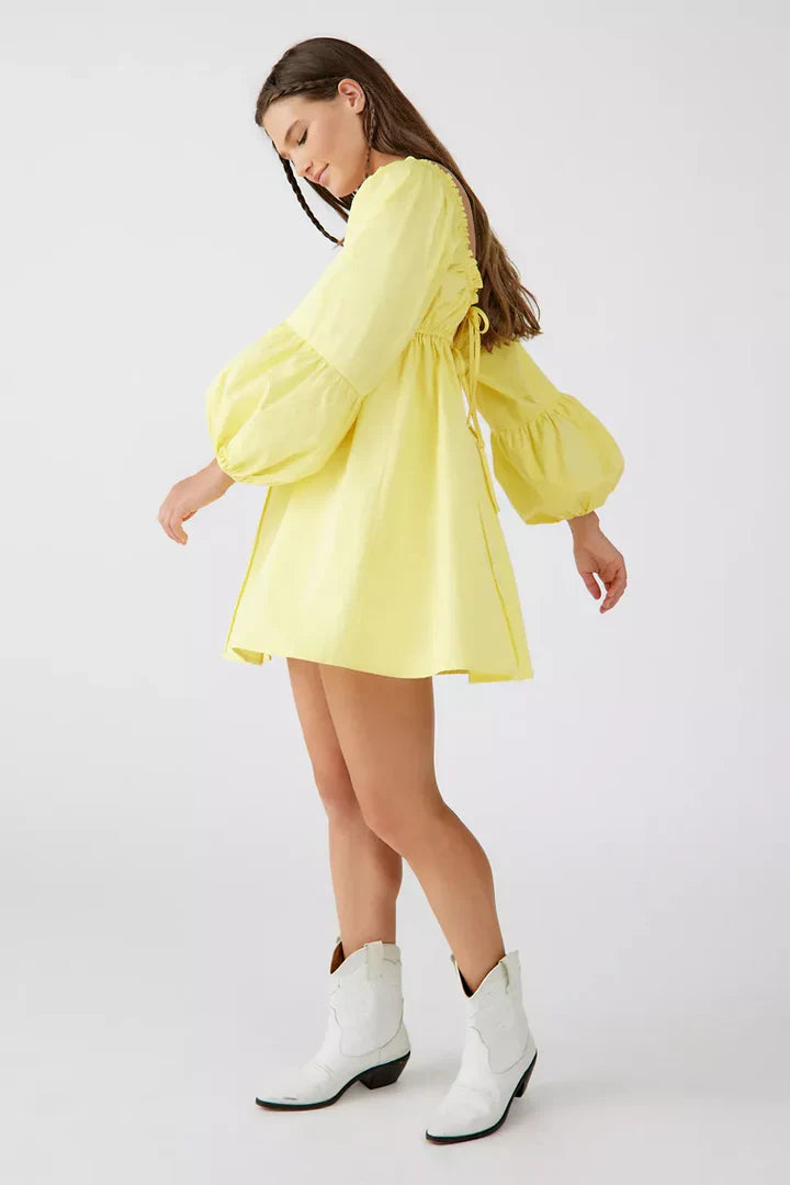 Sweet Puff Mini Dress - Snyvia