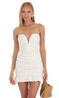 Tonal White Dress - Snyvia