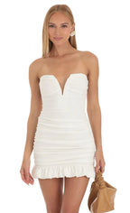 Tonal White Dress - Snyvia