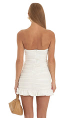 Tonal White Dress - Snyvia