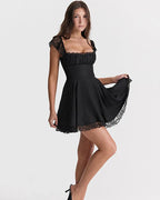 Twilight Black Mini Dress - Snyvia