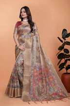 This elegant soft silk Saree