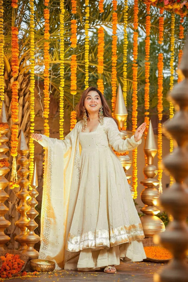 Vani Embroidered Anarkali Suit Set - Eid dresses for women India
