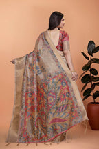 This elegant soft silk Saree