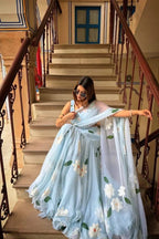 Premium Georgette Lehenga Saree with Dupatta & Blouse | Ready To Wear |