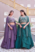 Pure Rangoli Silk Lehenga Choli with Shrug Dupatta | Heavy Embroidery |
