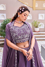 Pure Rangoli Silk Lehenga Choli with Shrug Dupatta | Heavy Embroidery |