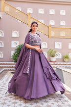 Pure Rangoli Silk Lehenga Choli with Shrug Dupatta | Heavy Embroidery |