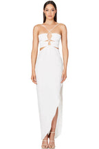 White Luxe Long Dress - Snyvia