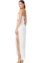 White Luxe Long Dress - Snyvia