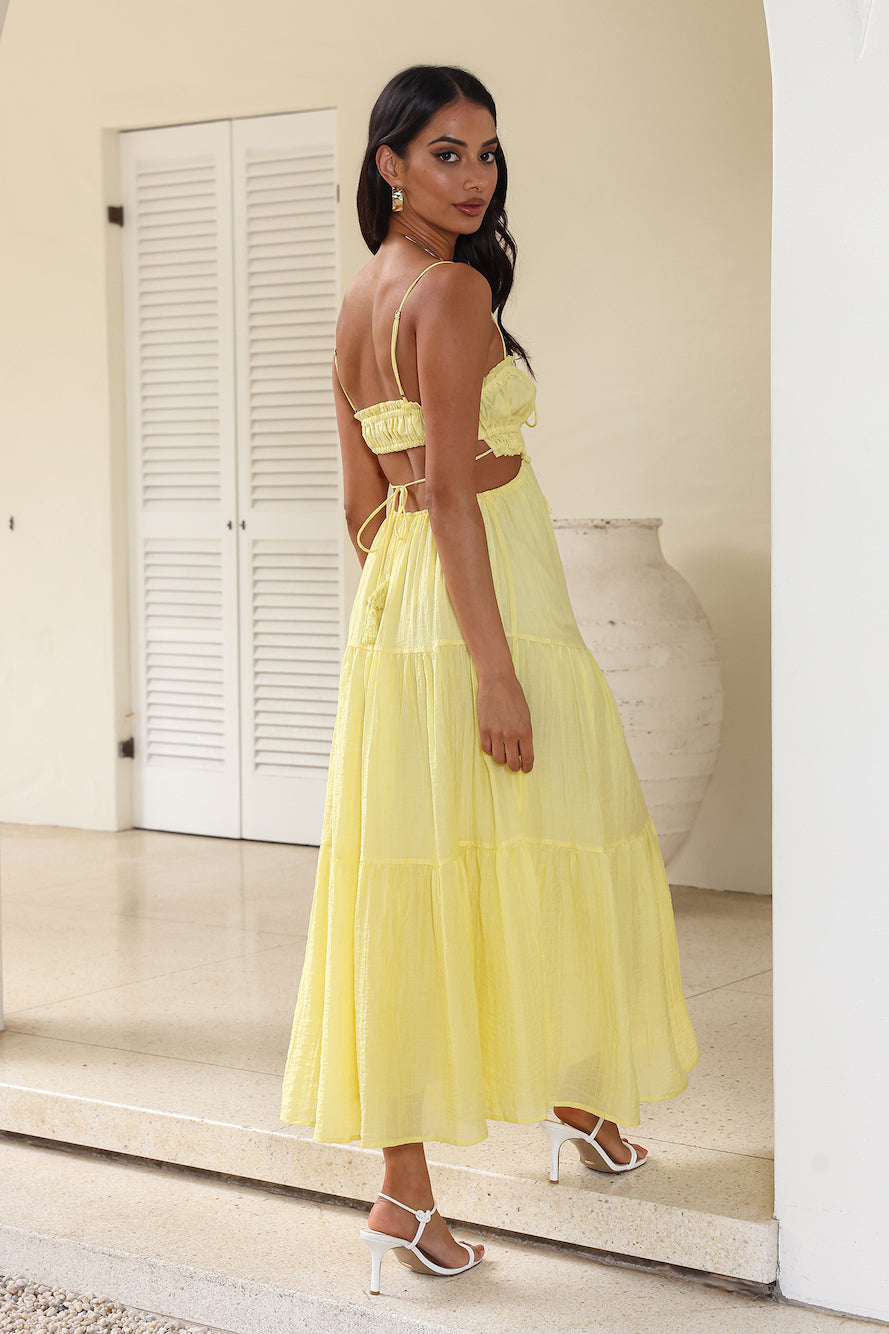 Yellow Summer Elegant One Piece Dress