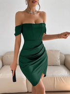 Zinia Luxe Drape Dress - Snyvia