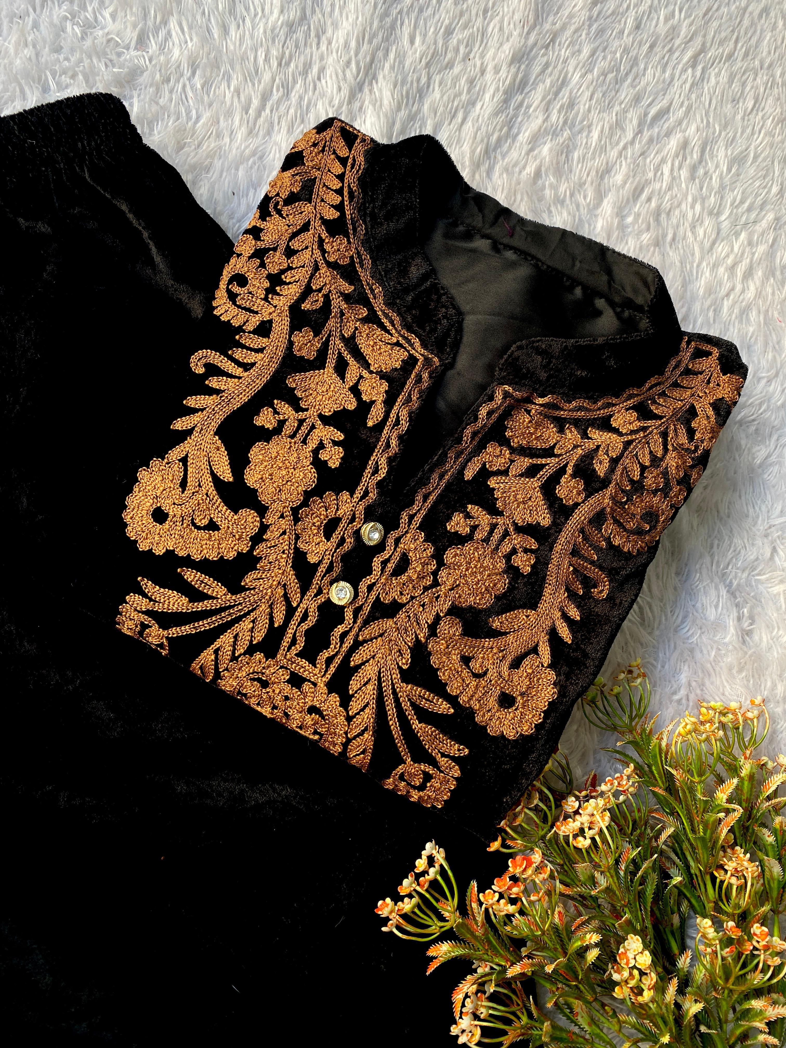Ziva Thread Embroidered Velvet Co-Ord Set