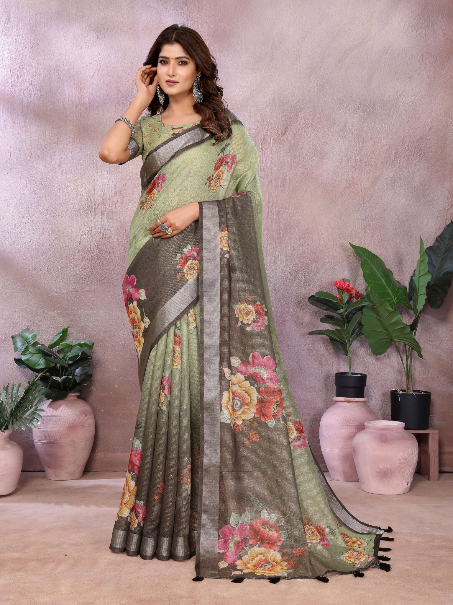 Adorn yourself in the exquisite Saree