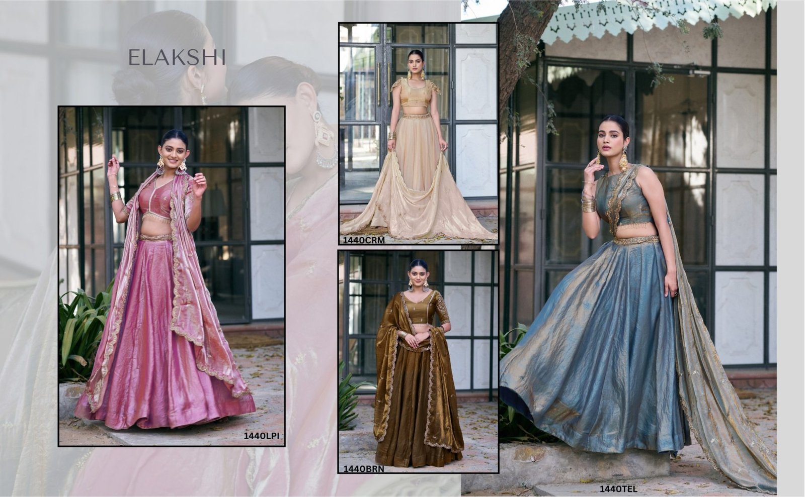 Fendi Lehenga with Sequins Embroidery back view