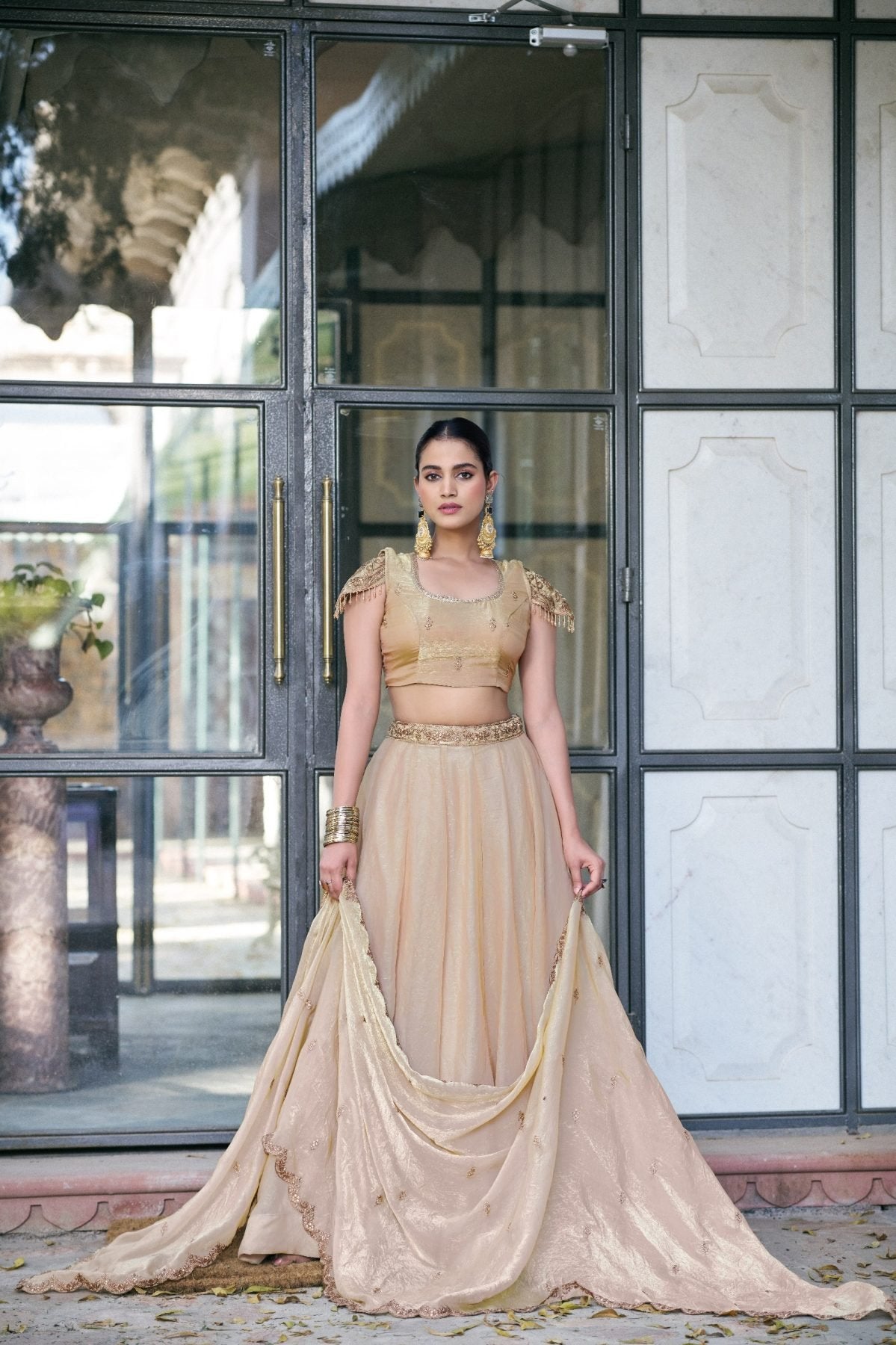 Fendi Lehenga with Sequins Embroidery colour variant view