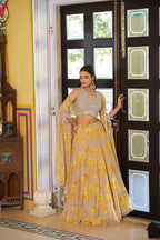 Ready to Wear Georgette Lehenga Choli with Sequins Work for Festive Wear front view