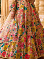 Yellow Georgette Lehenga Choli with Soft Net Dupatta styling view