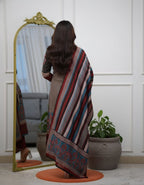 Rayon Printed Kurta Pant Lightweight Mul Cotton Dupatta back view