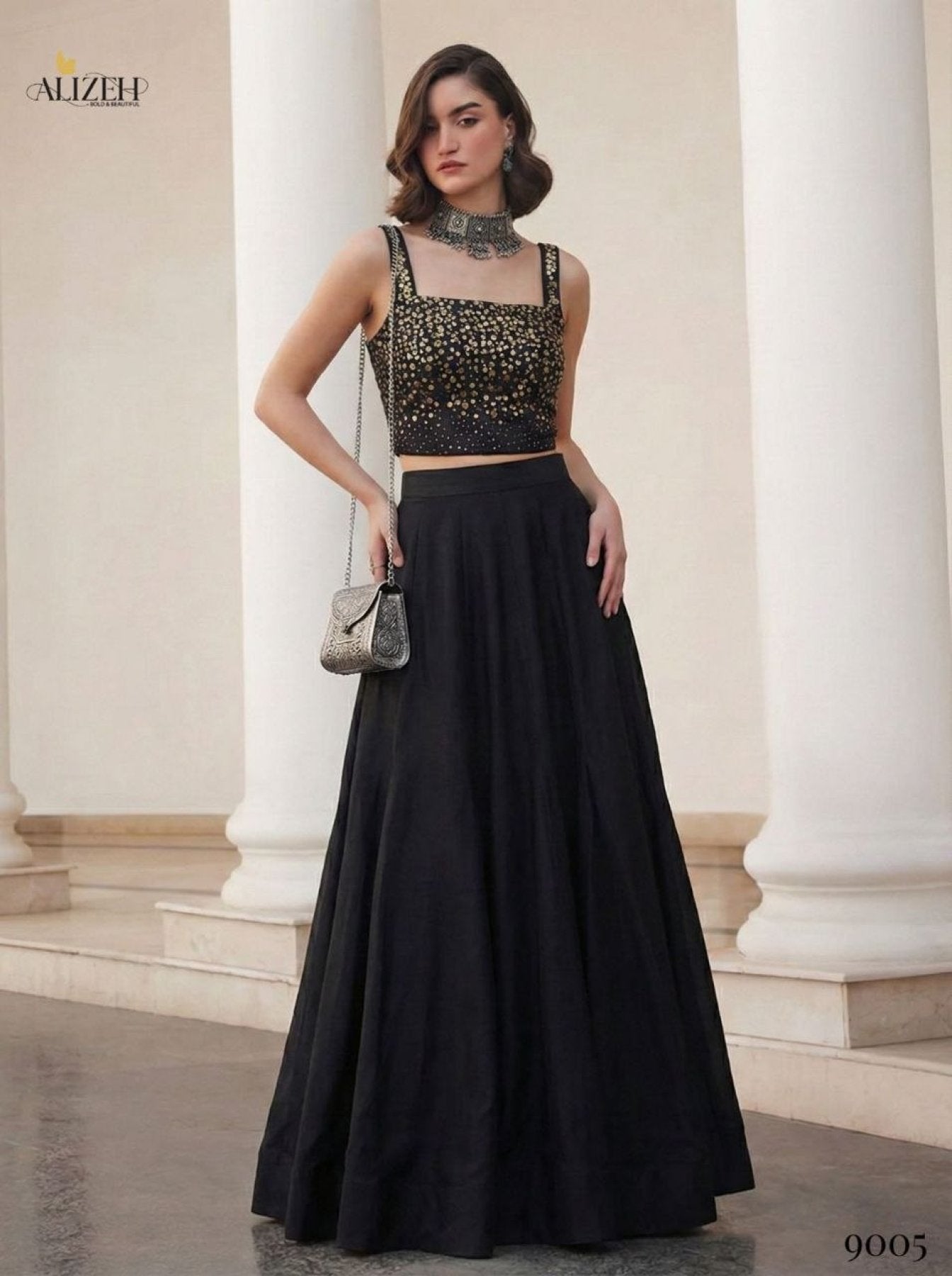 Lehenga Choli for Festive Wear embroidery close-up