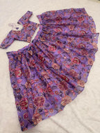 Purple Mirror Work Lehenga Choli for Wedding Wear colour variant view