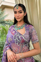 Purple Mirror Work Lehenga Choli for Wedding Wear colour variant view