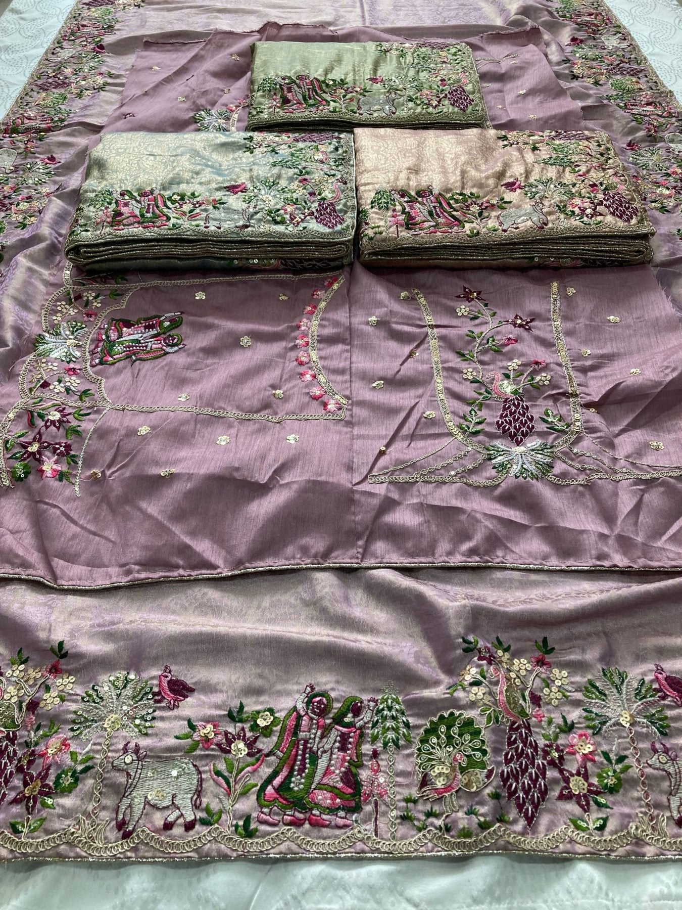 Green Kanjivaram Saree - detail view 16