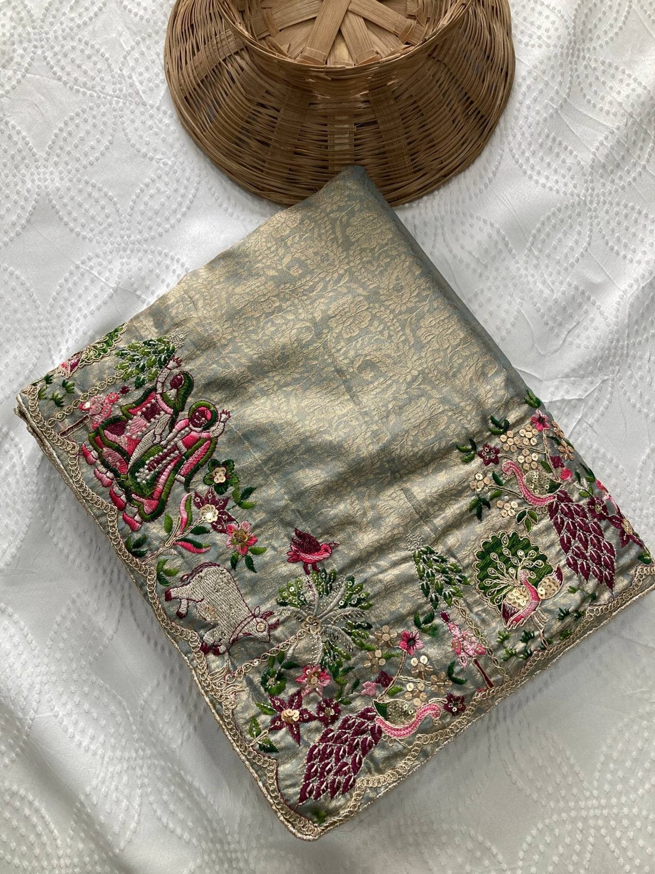 Green Kanjivaram Saree - styling and accessories view