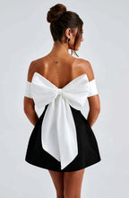 Back Bow Dual style Mini Dress