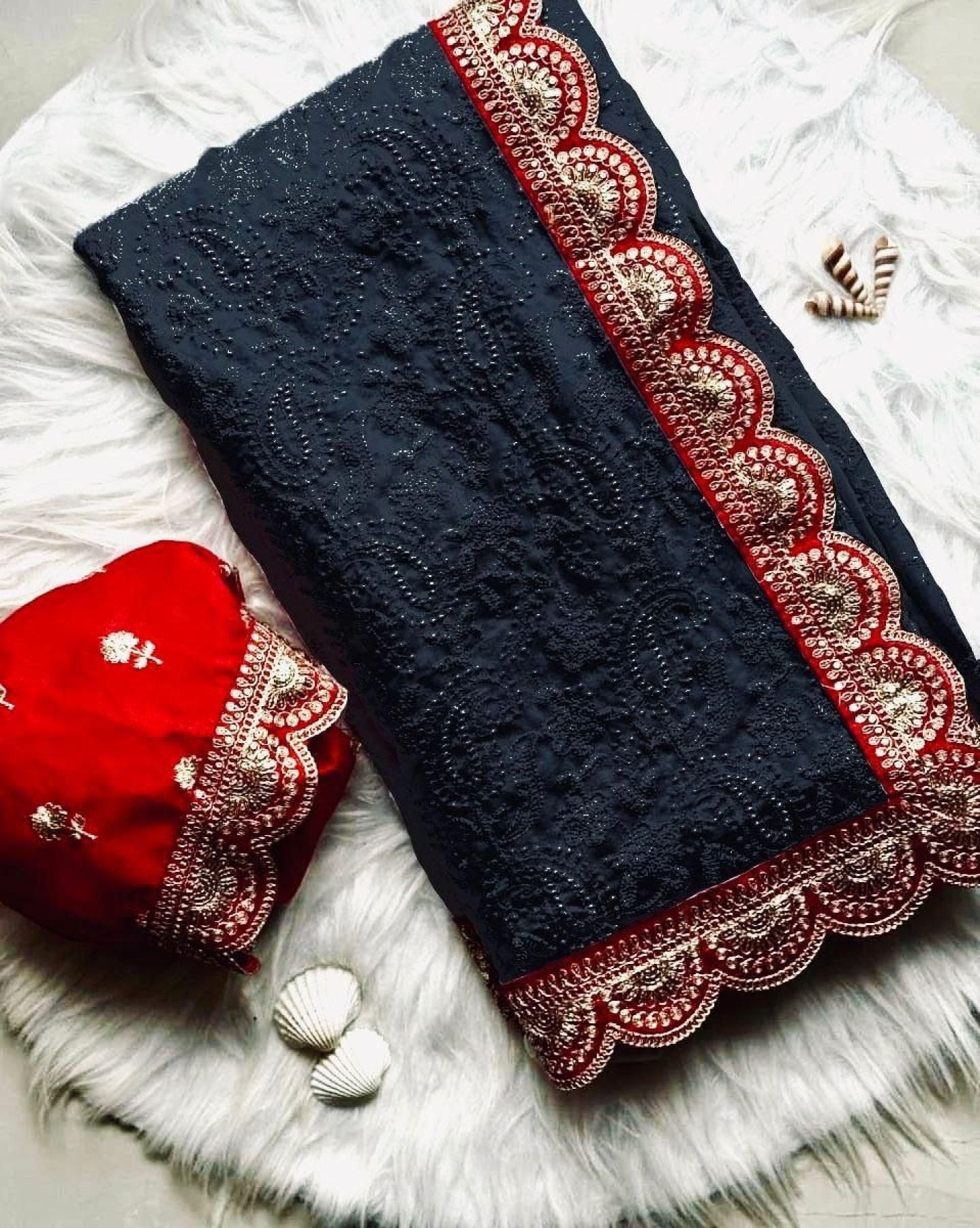 Georgette Saree - detail view 15