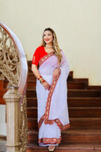 Georgette Saree - blouse and border close-up