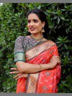 Patola Saree - fabric texture close-up