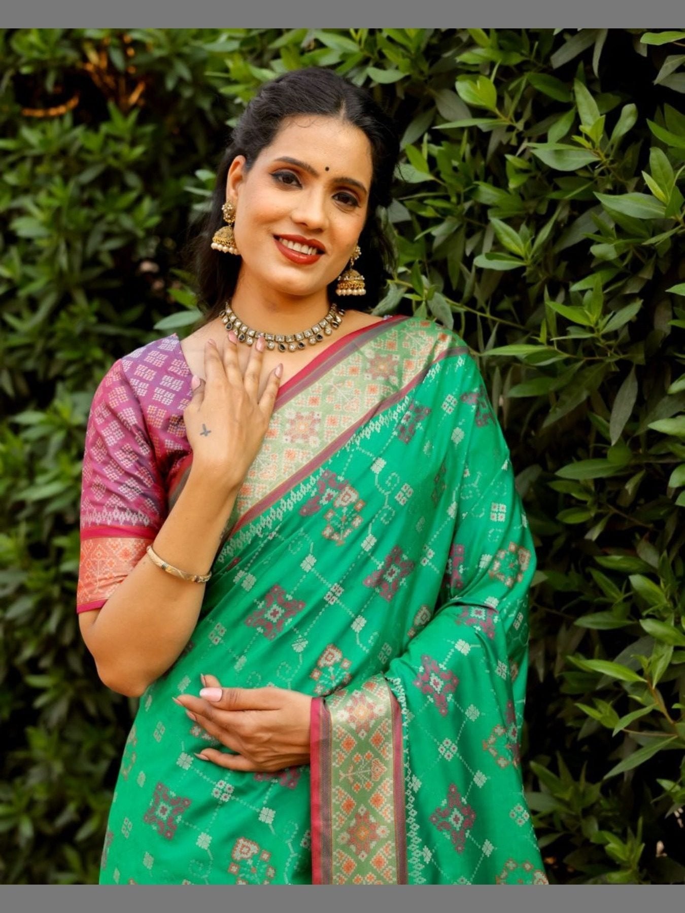 Patola Saree - pallu design detail