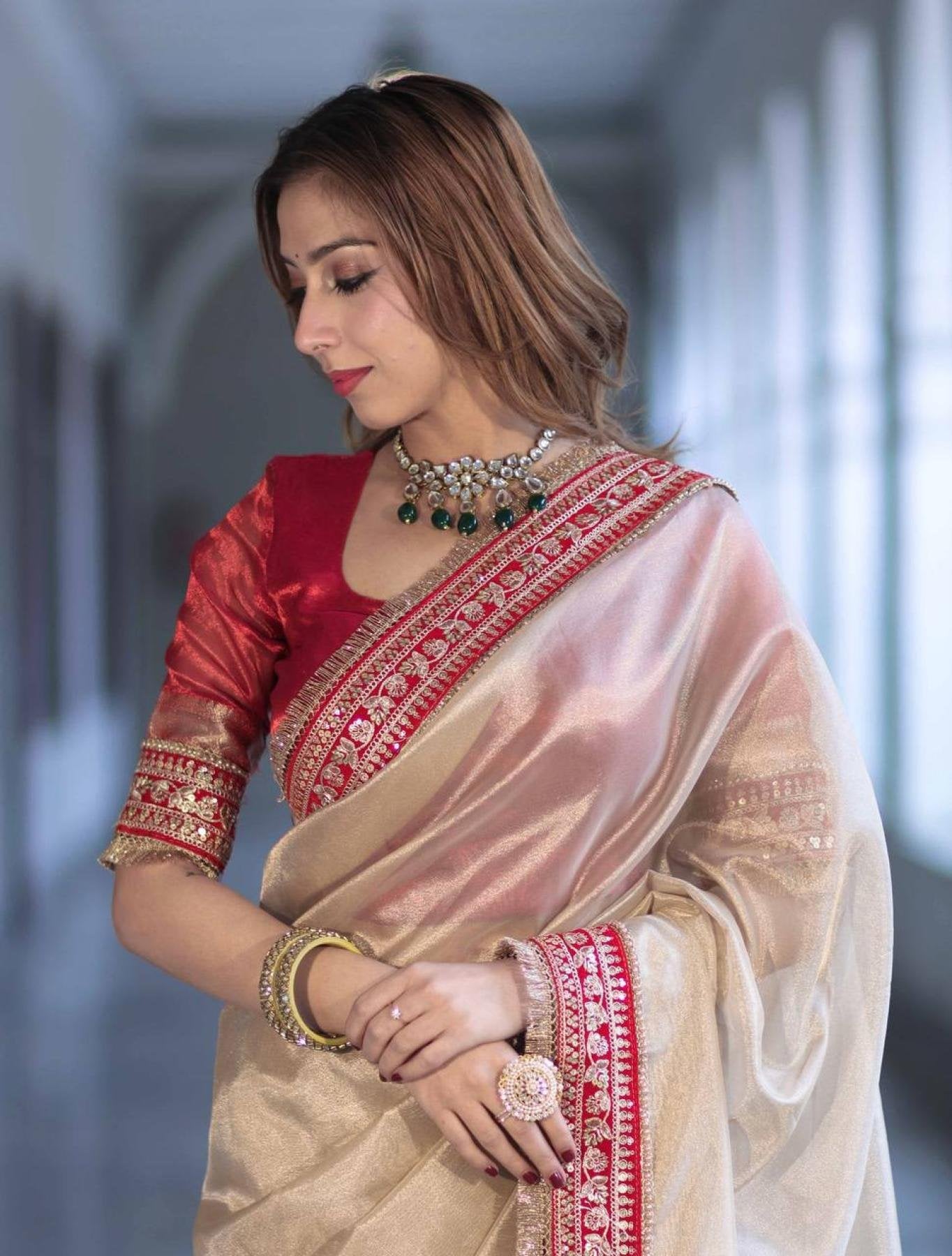 Net Saree - fabric texture close-up