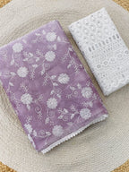 Lavender Saree for women - full front view | Snyvia