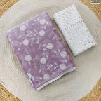 Lavender Saree - drape and pallu detail