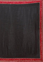 Black Satin Saree - detail view 11