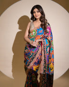 Georgette Saree - fabric texture close-up