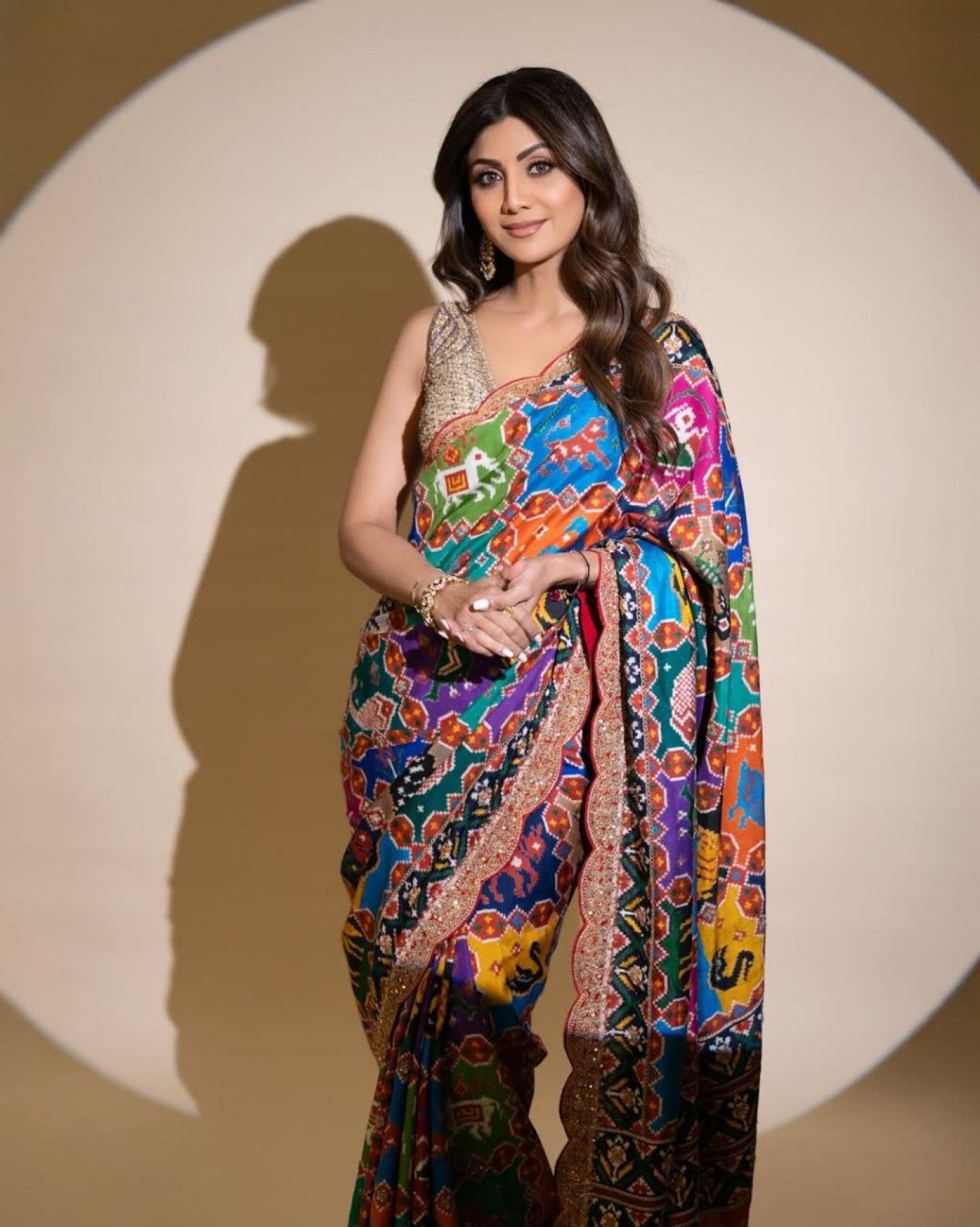 Georgette Saree - fabric texture close-up