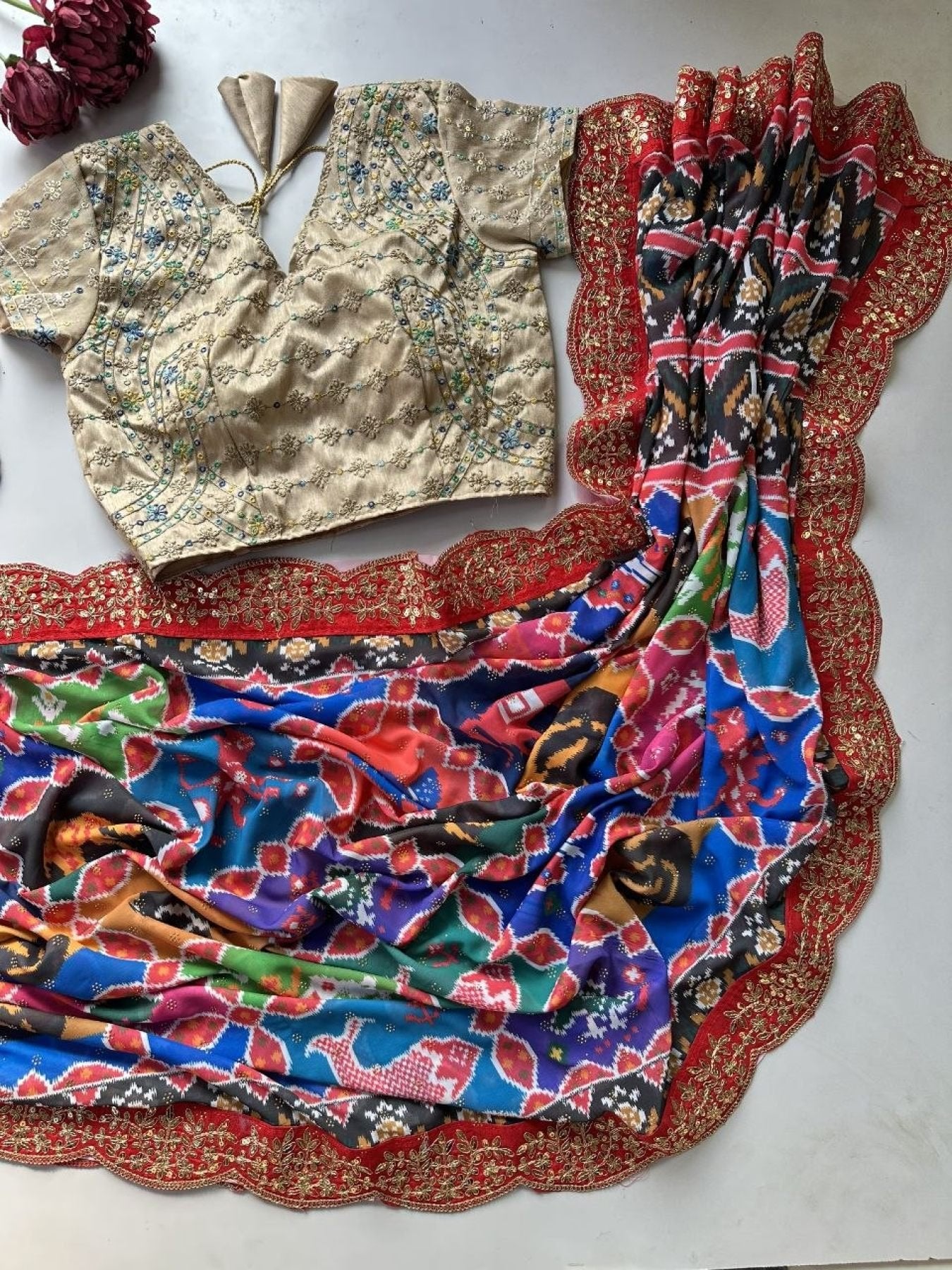 Georgette Saree - styling and accessories view