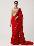 Red Saree for women - full front view | Snyvia
